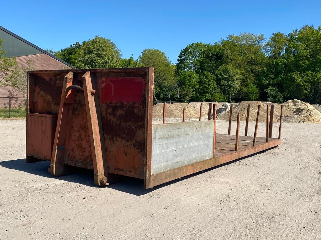 Haakarm Container Open Laadbak Plateau Afzetcontainer, Ophalen
