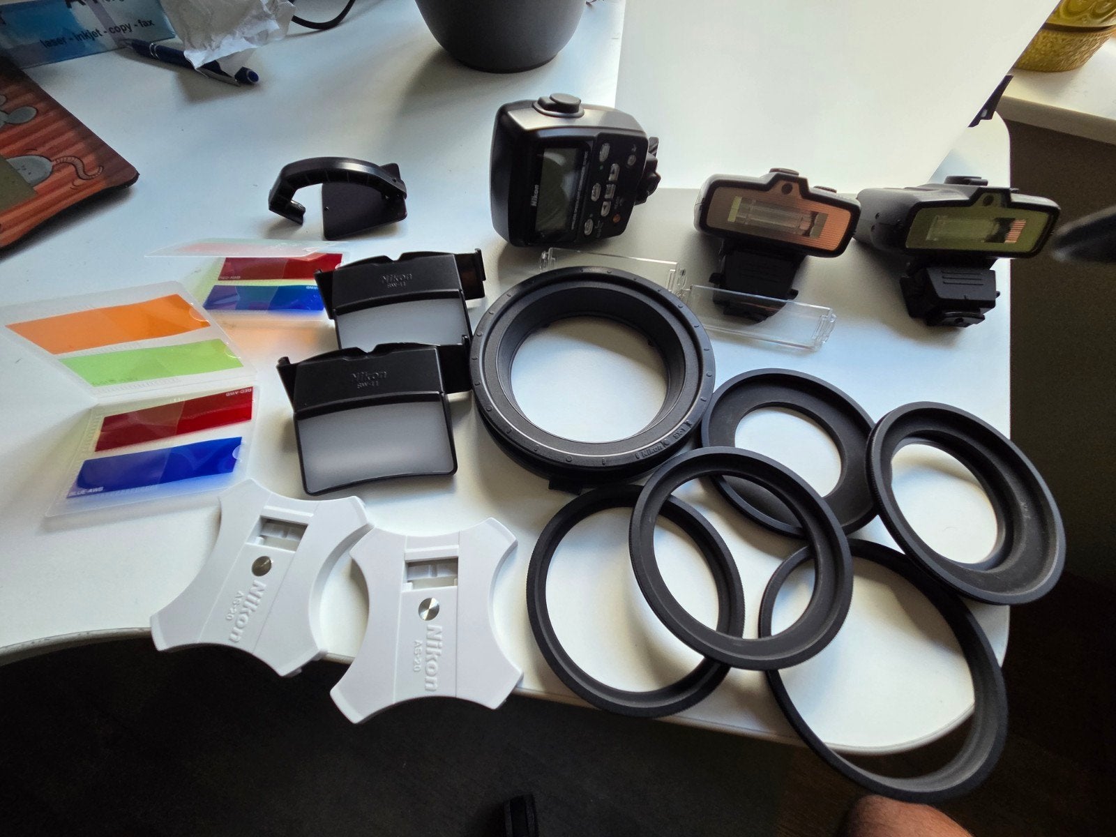 Nikon R1C1 draadloze close-up flitsset, Diffuser, Accessoireset, Zo goed als nieuw, Nikon