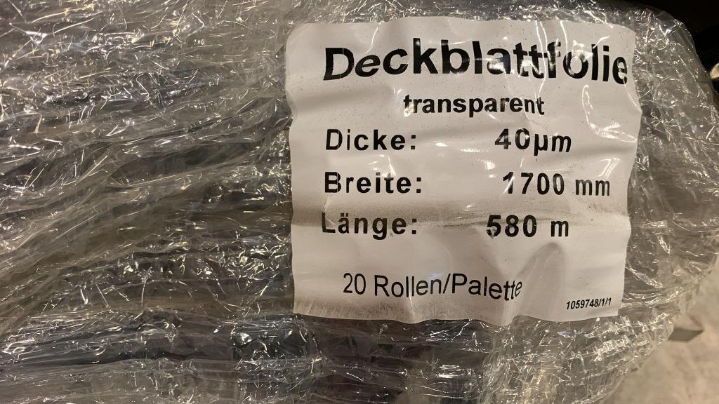19 x nieuwe rollen folie 170 breed 580 m, per rol  ideaal vo, Ophalen of Verzenden, Nieuw, 15 m² of meer, Folie