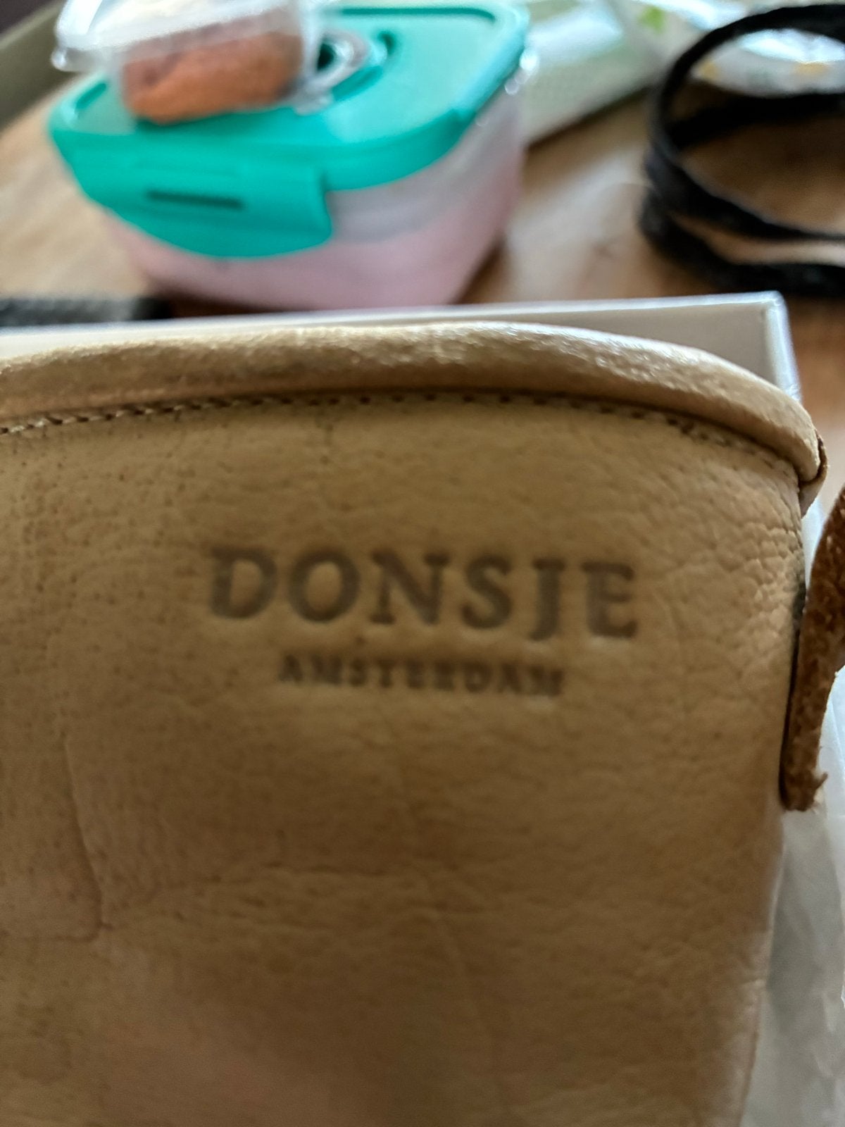 Donsje Amsterdam Wadudu Classic Lining | Bunny Taupe Leer, Kinderen en Baby's, Ophalen of Verzenden, Gebruikt, Jongen of Meisje