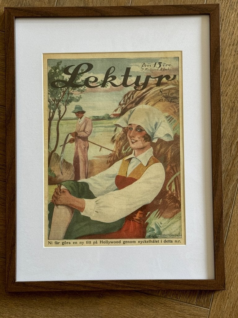1930 Vintage Zweeds Super - retro look - P0783-07, Ophalen of Verzenden, Overige technieken, 1900 - 1949