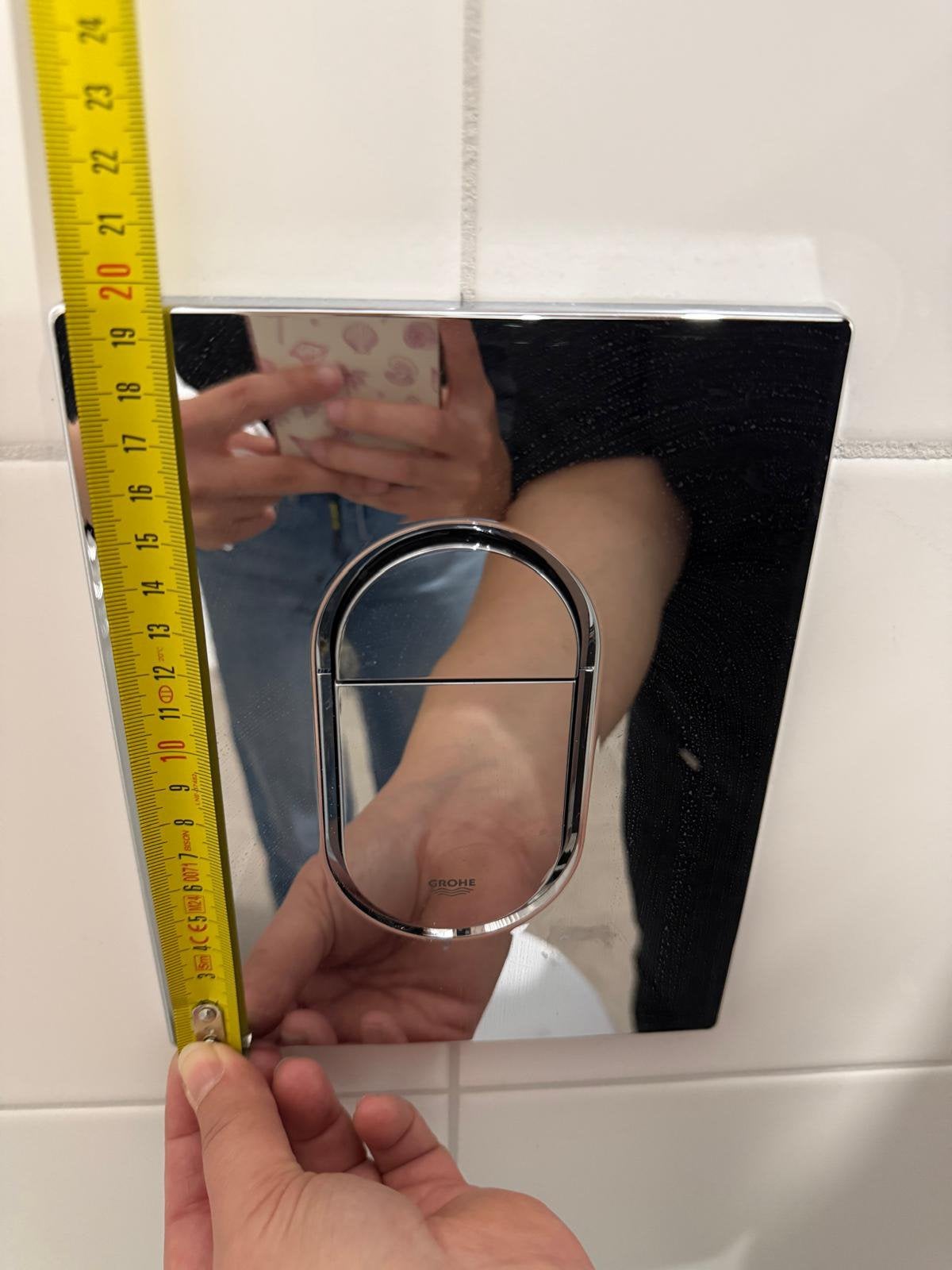 Grohe bedieningsplaat chroom, Ophalen of Verzenden, Zo goed als nieuw, Chroom, Toilet