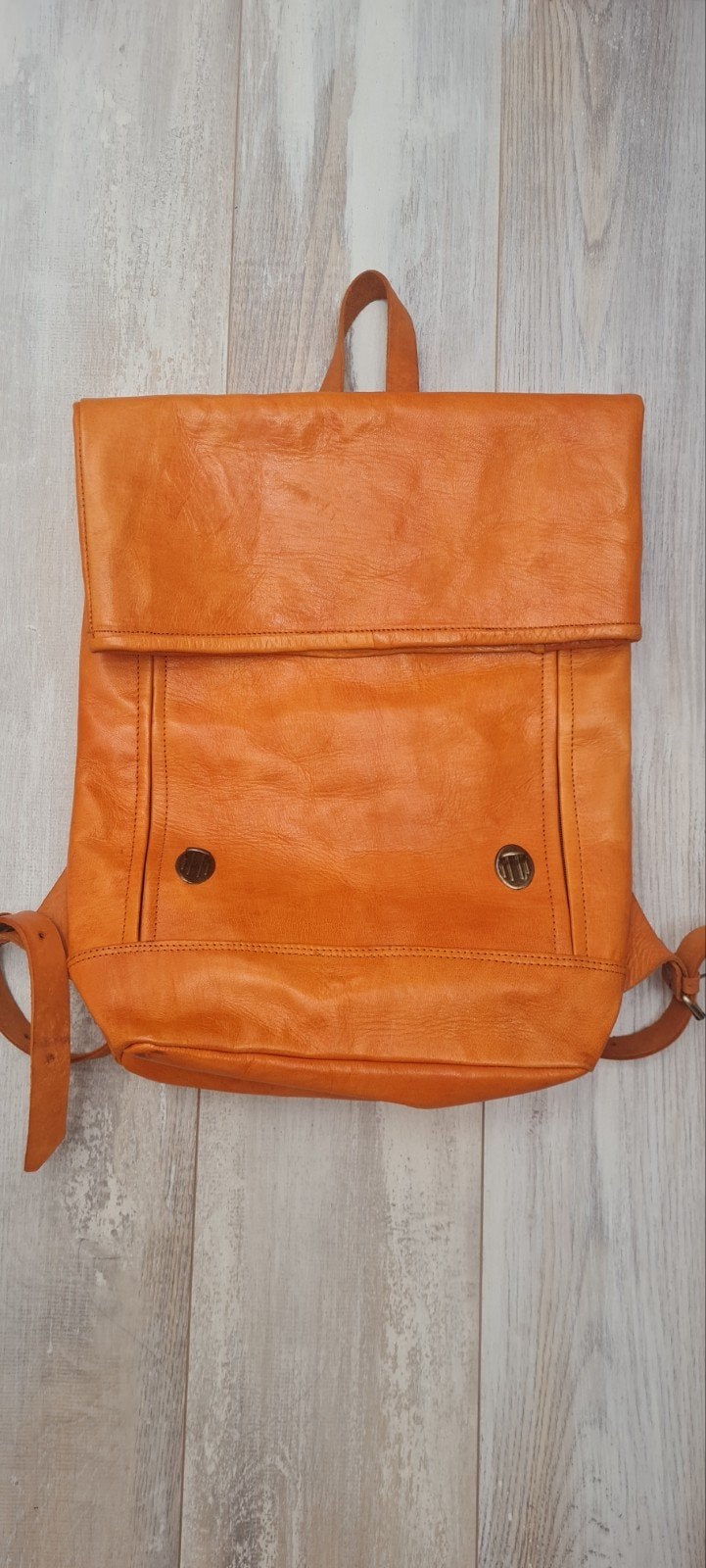 Leren rugzak, okergeel, Marokkaans, Ophalen, Nieuw, Rugtas, 40 tot 50 cm