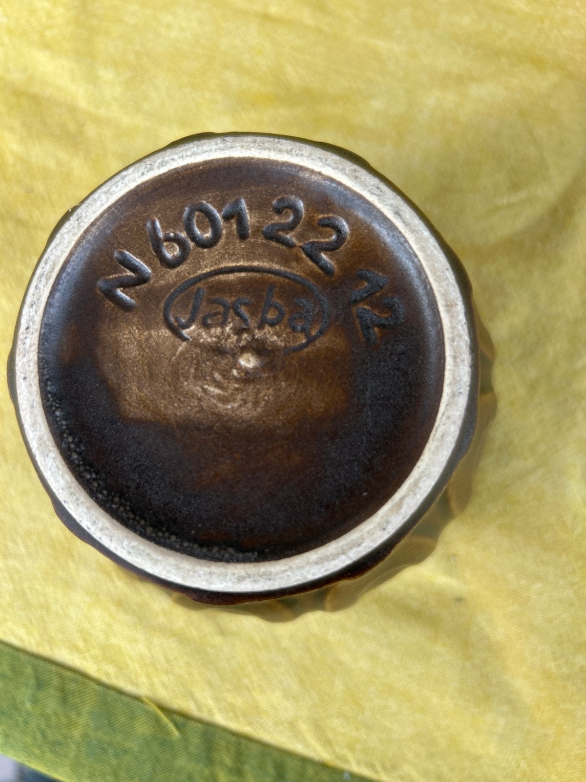 Mooie bruine Jasba pot - Vintage keramiek, Ophalen of Verzenden