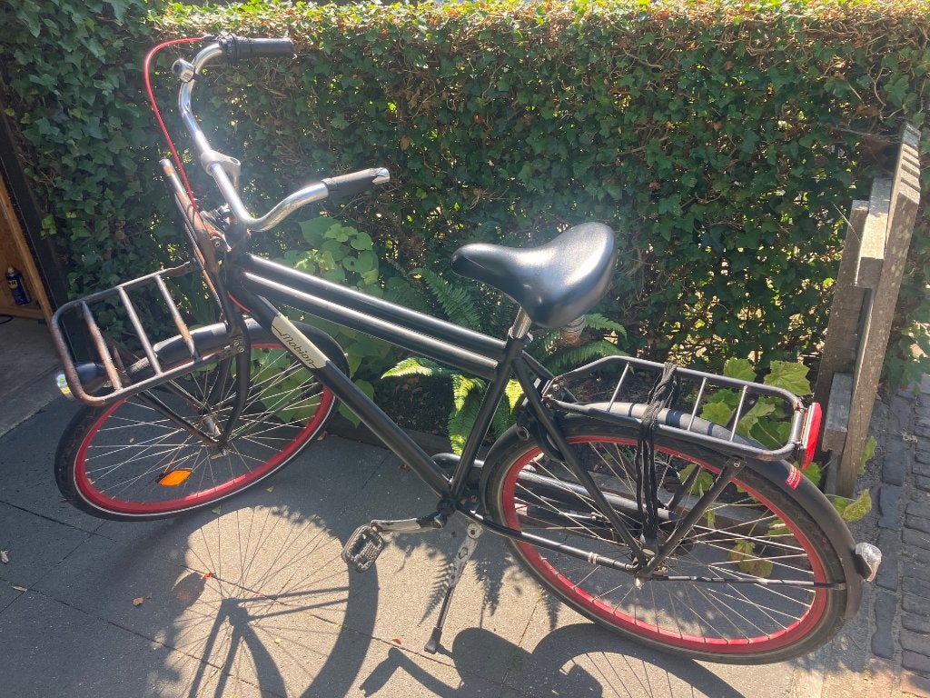 Schoolfiets-Stationsfiets, Terugtraprem, Gebruikt, Versnellingen, 57 tot 61 cm