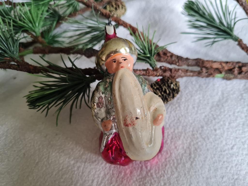 Antieke oude kerstbal ornament, Diversen, Kerst, Ophalen of Verzenden, Gebruikt