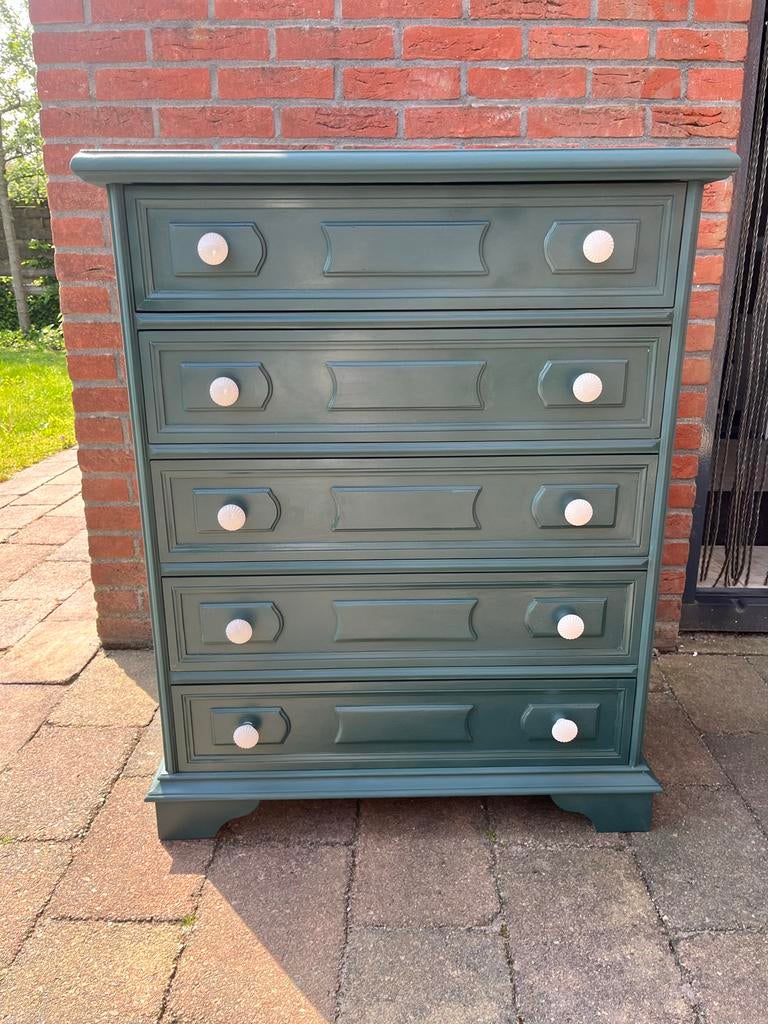 Hip vintage kastje met 5 lades., Ophalen, 5 laden of meer, 50 tot 100 cm, Zo goed als nieuw