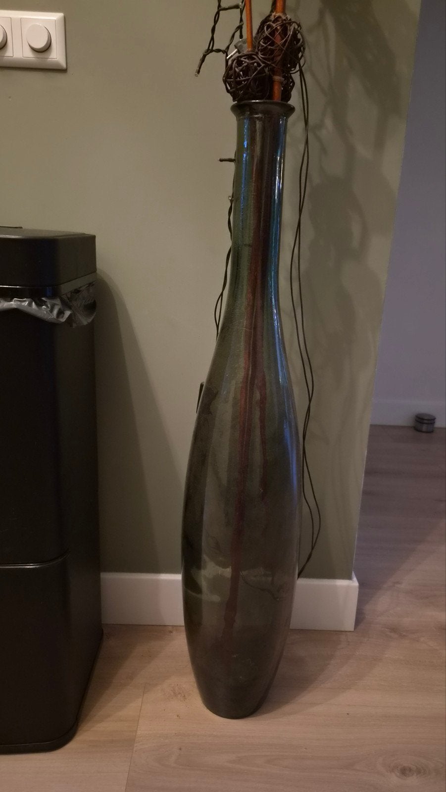Grote decoratieve vaas, Huis en Inrichting, Woonaccessoires | Vazen, Ophalen, Gebruikt, Glas, 75 cm of meer