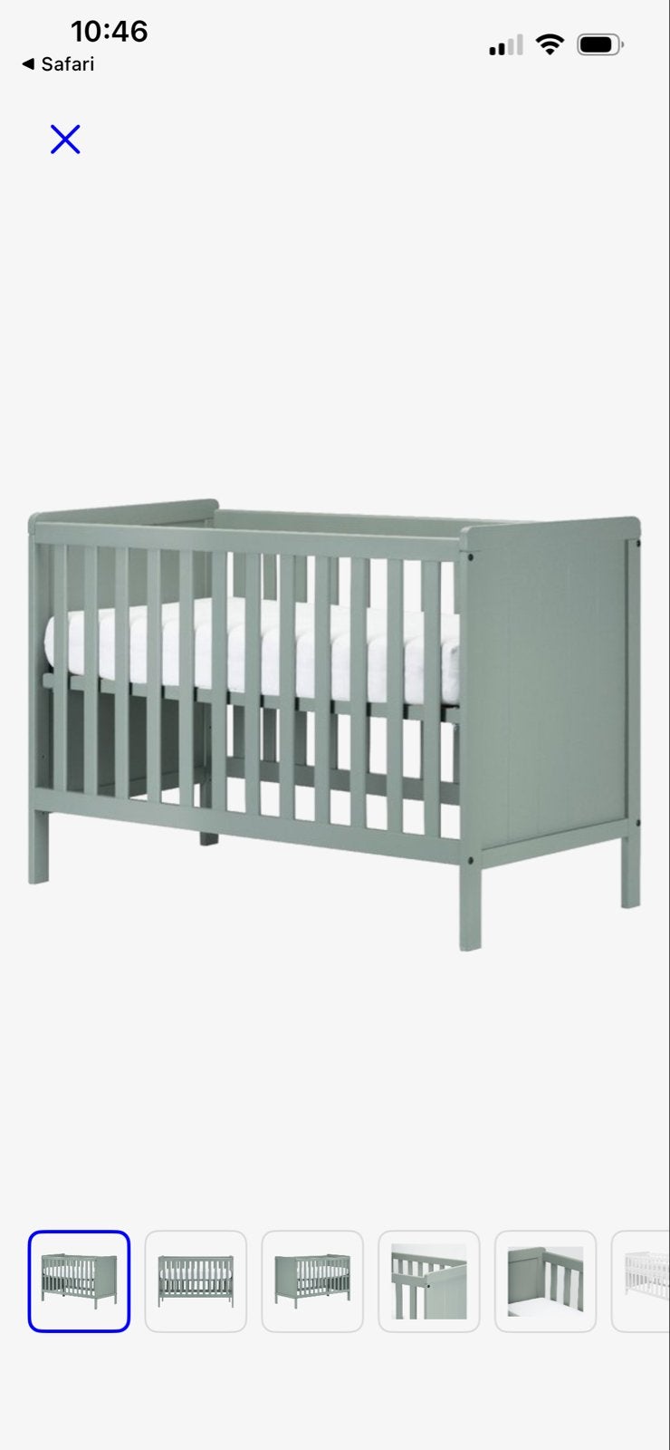 Europe Baby Ralph Ledikant Zeegroen 60x120 - Nieuw, Ophalen, Nieuw, 190 cm of minder, Groen