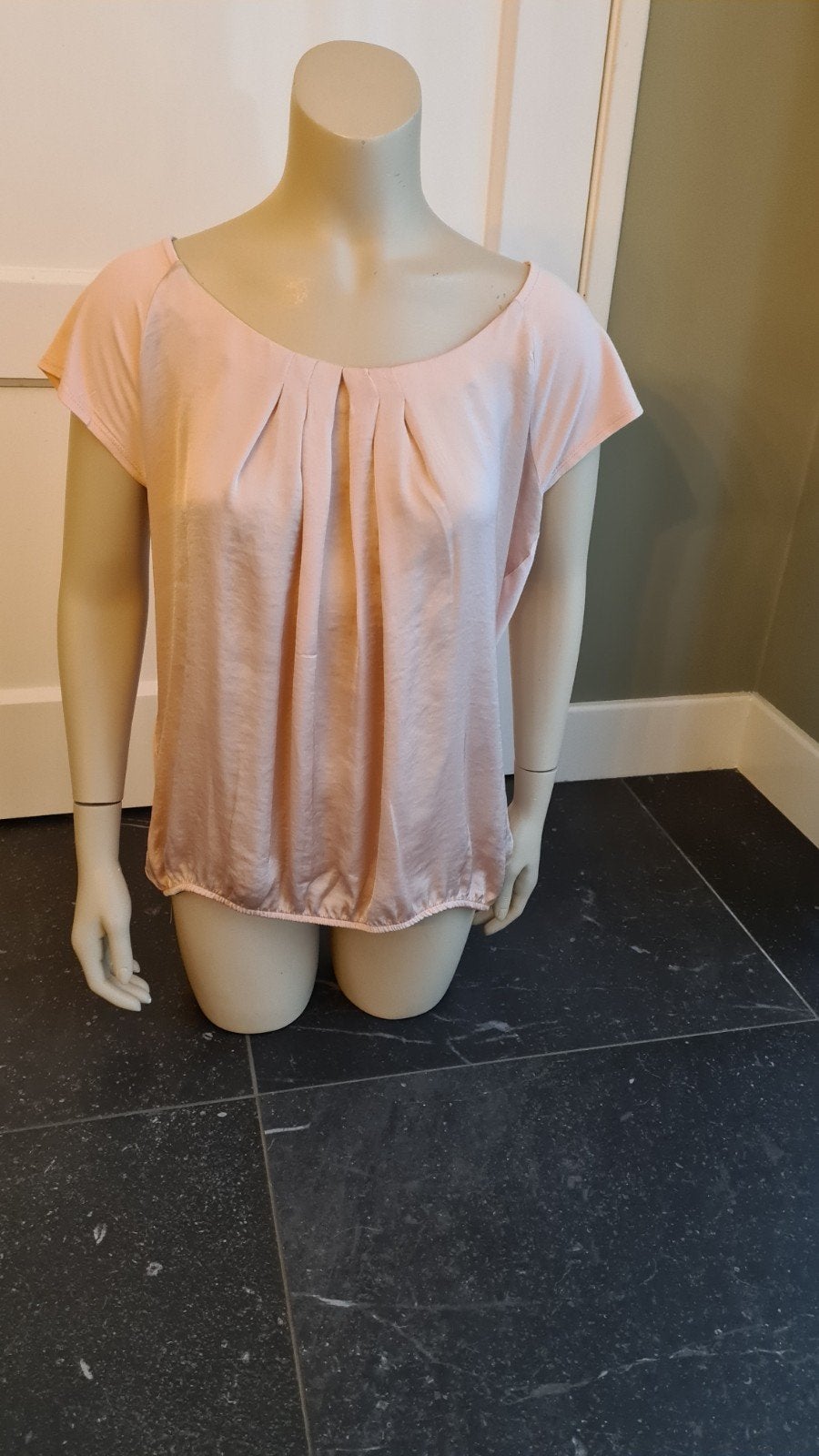 Zalmkleurige blouse met korte mouw, XL, My Style, zgan, Kleding | Dames, Ophalen of Verzenden, Zo goed als nieuw, Maat 46/48 (XL) of groter