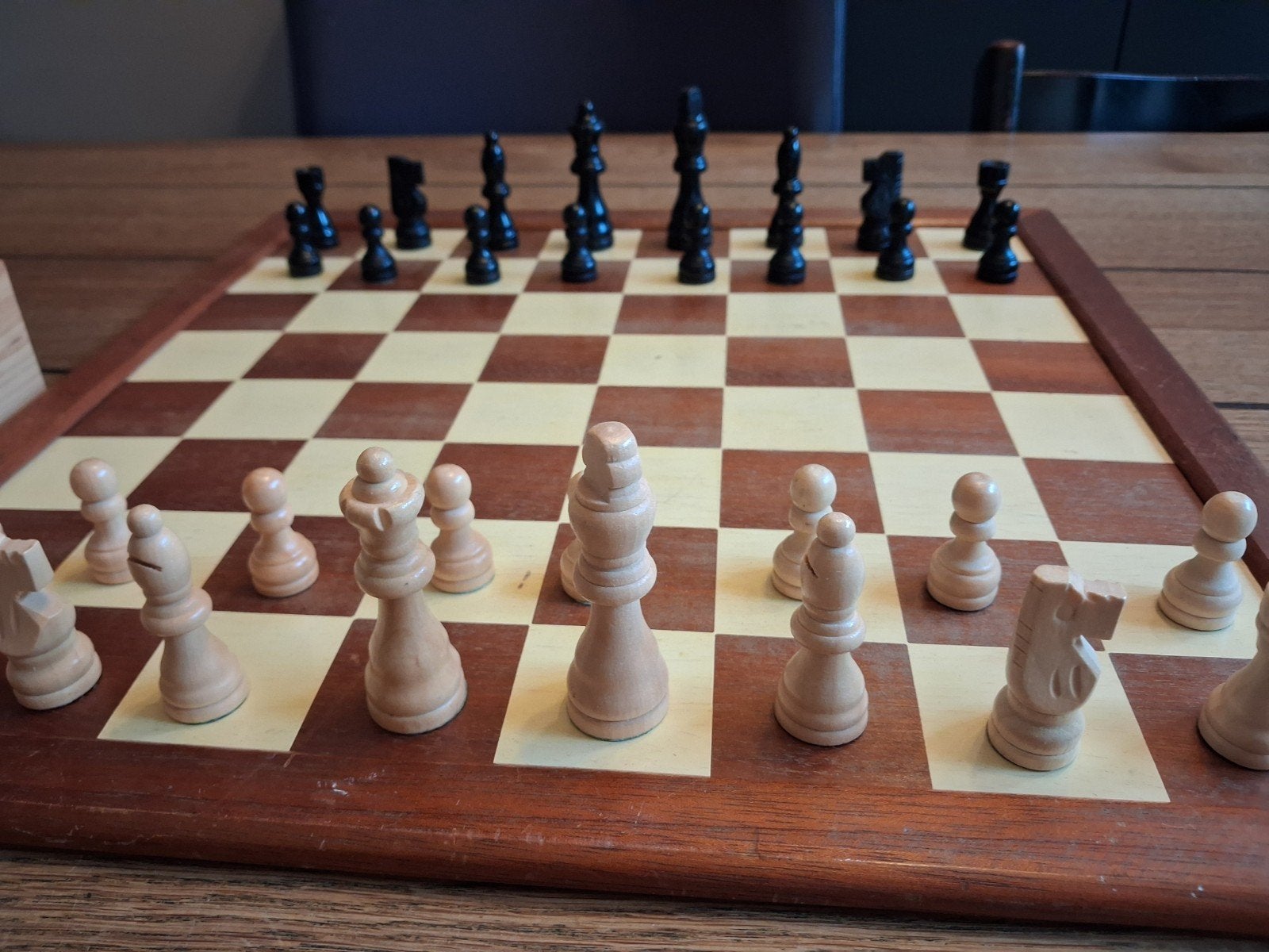 schaakspel schaakstukken en Homas Lasker schaakbord, Een of twee spelers, Ophalen of Verzenden, Gebruikt, Homas Lasker