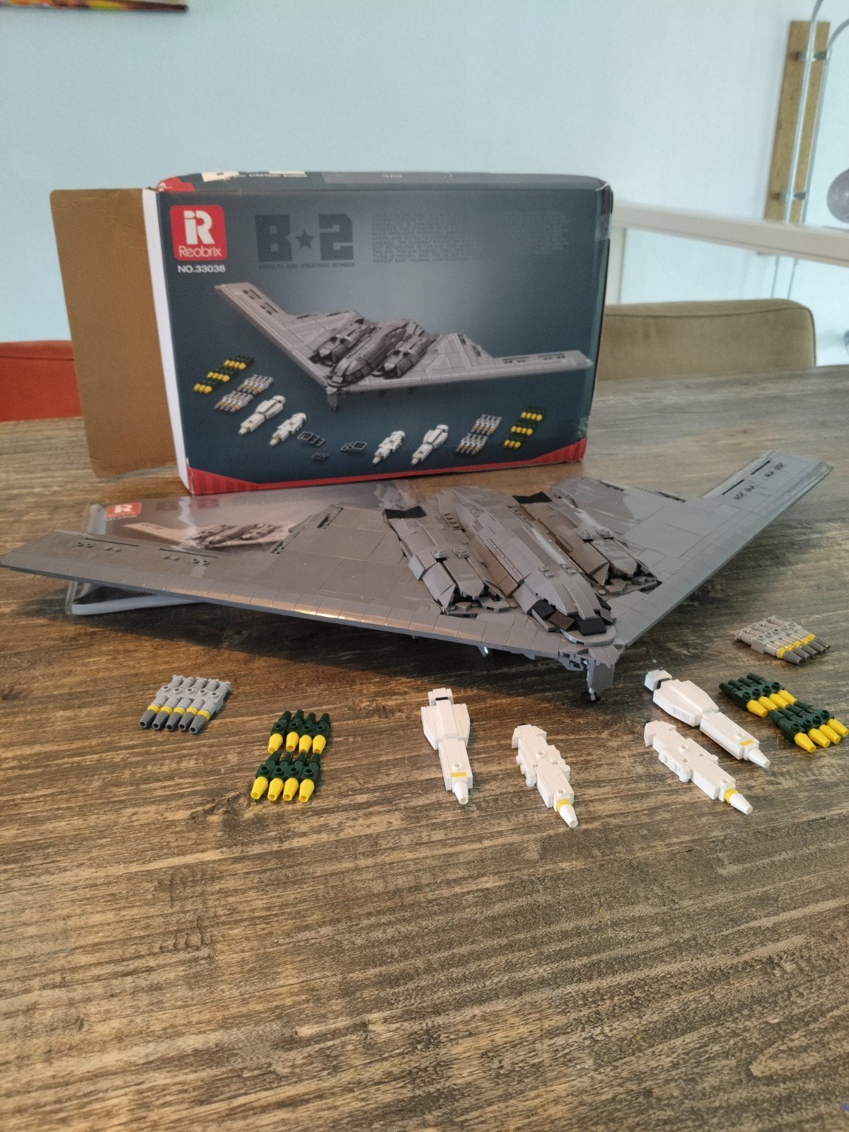 B-2 Spirit Stealth Bommenwerper Bouwset (als LEGO), Ophalen of Verzenden, Zo goed als nieuw, Complete set, Compleet