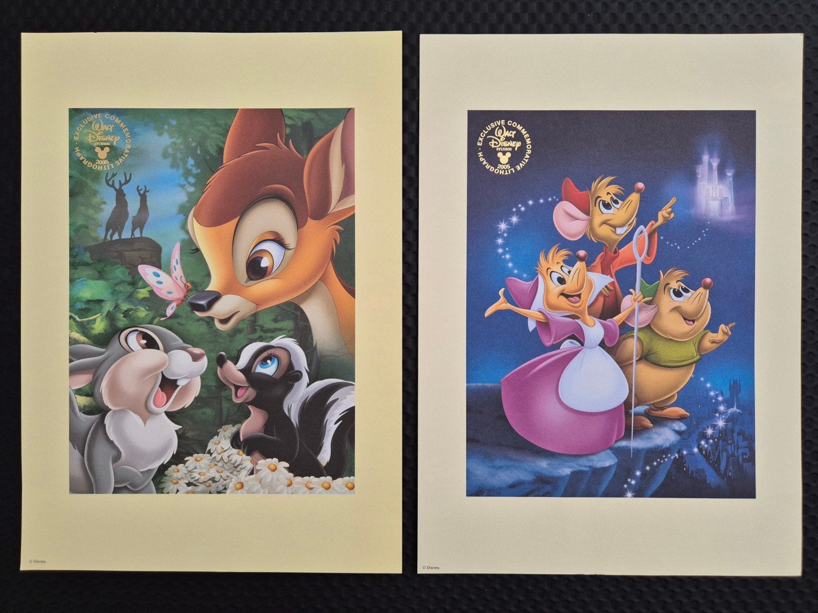 Disney Litho's: Bambi & Assepoester - Exclusieve Collectie, Verzamelen, Disney, Ophalen of Verzenden