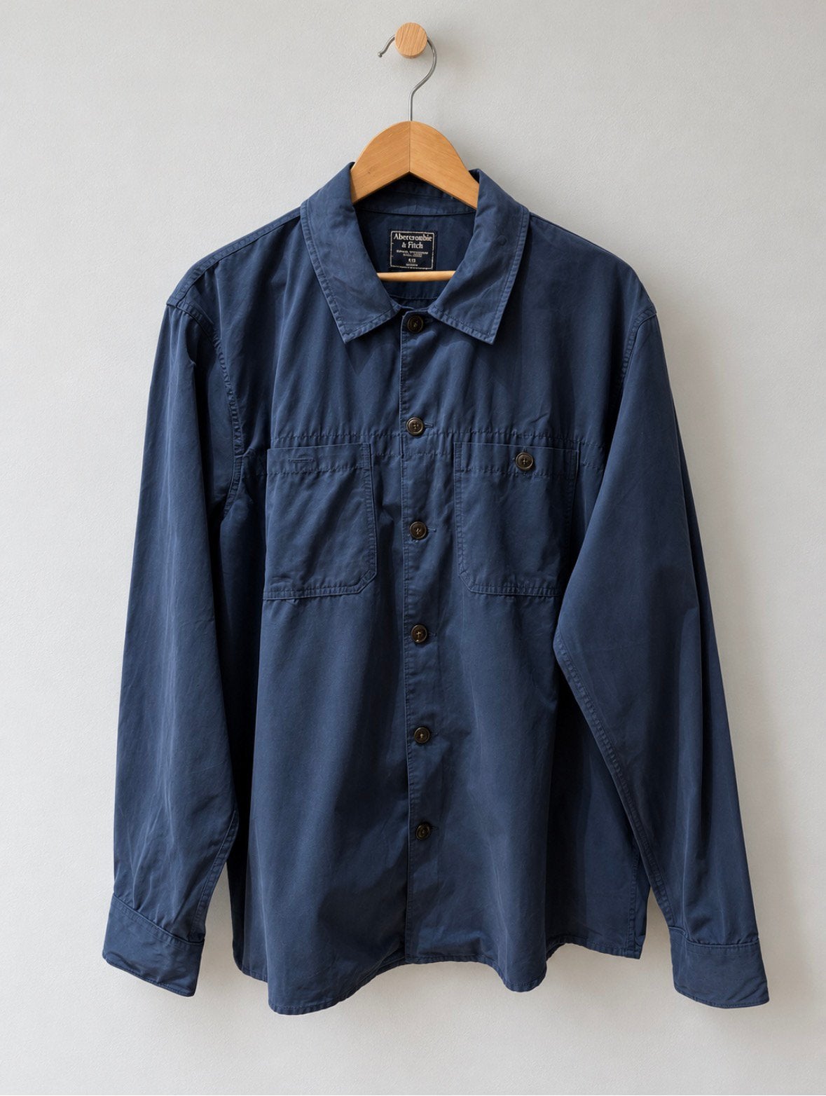 Abercrombie & Fitch overshirt shirt jas blauw navy XXL 2XL, Kleding | Heren, Ophalen of Verzenden, Zo goed als nieuw, Blauw, Overige halswijdtes