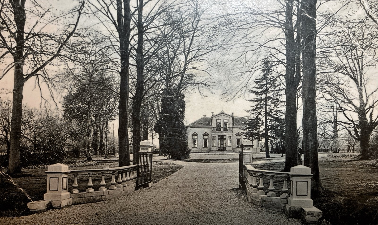 Ansichtkaart Heerde - Borchgrave, statig landhuis, Ophalen of Verzenden, 1940 tot 1960, Gelopen, Gelderland