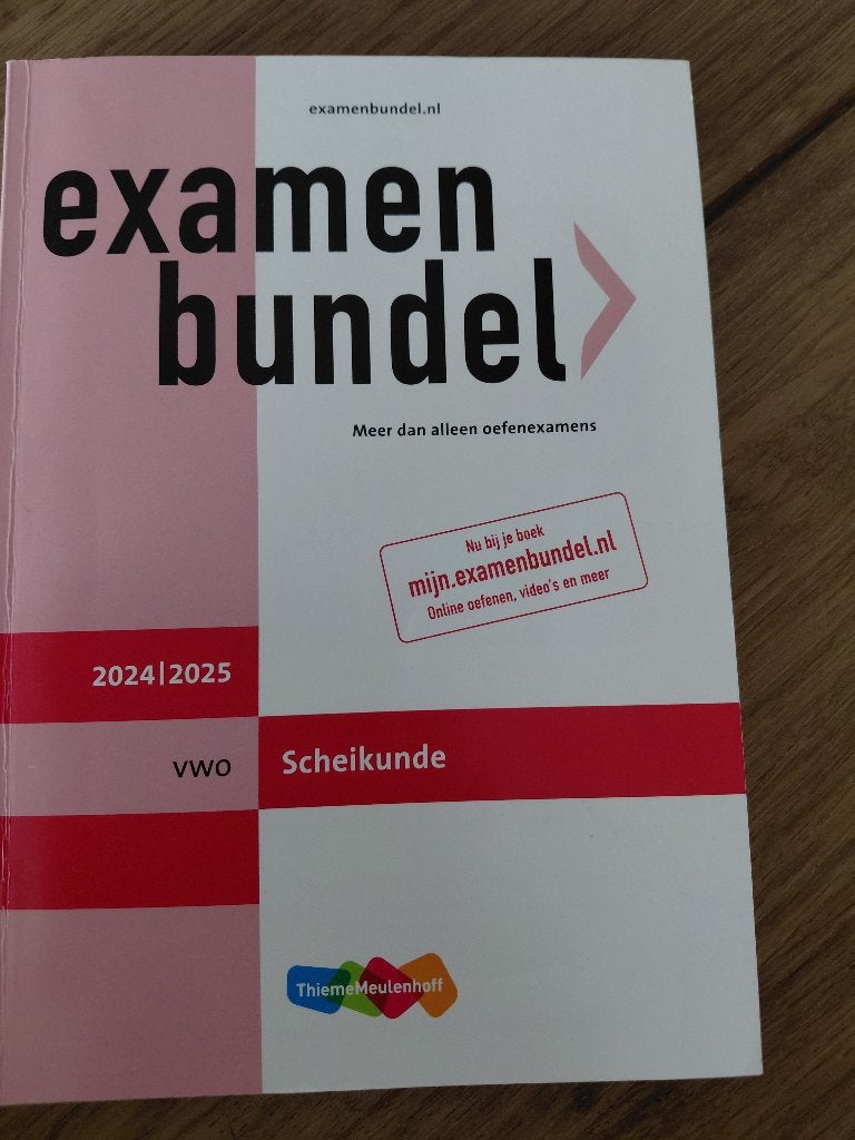 Examen bundel Scheikunde VWO 2024/25, Ophalen, VWO, Scheikunde, ThiemeMeulenhoff