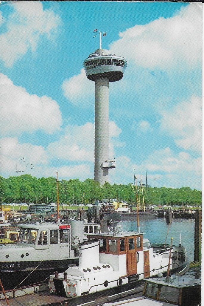K579 Ongelopen ansichtkaart euromast Rotterdam, Verzamelen, Ophalen of Verzenden, 1980 tot heden, Ongelopen, Zuid-Holland