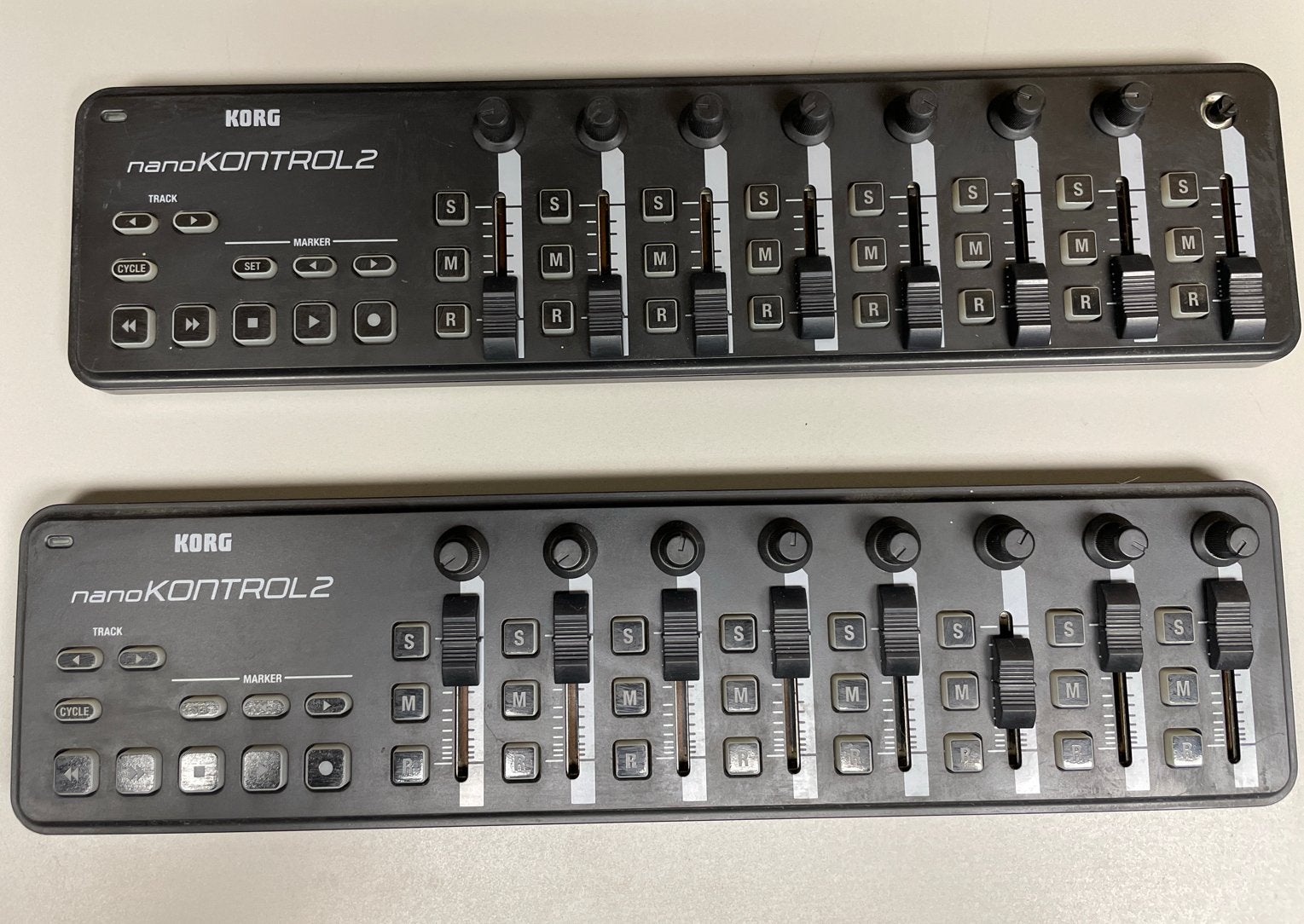 2x Korg nanoKONTROL2 MIDI-controllers, Verzenden, Gebruikt