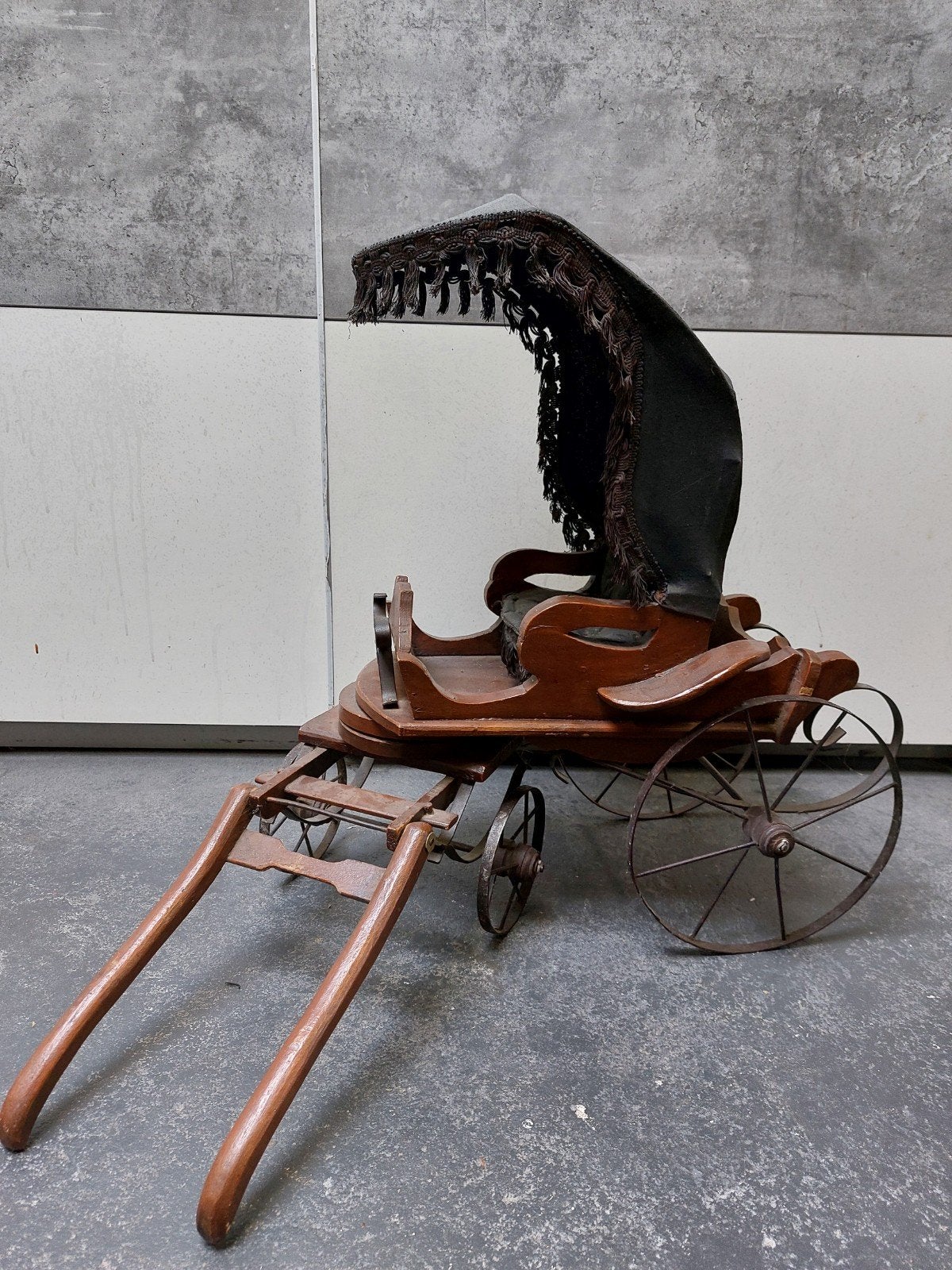 Houten koets en paard, Ophalen of Verzenden