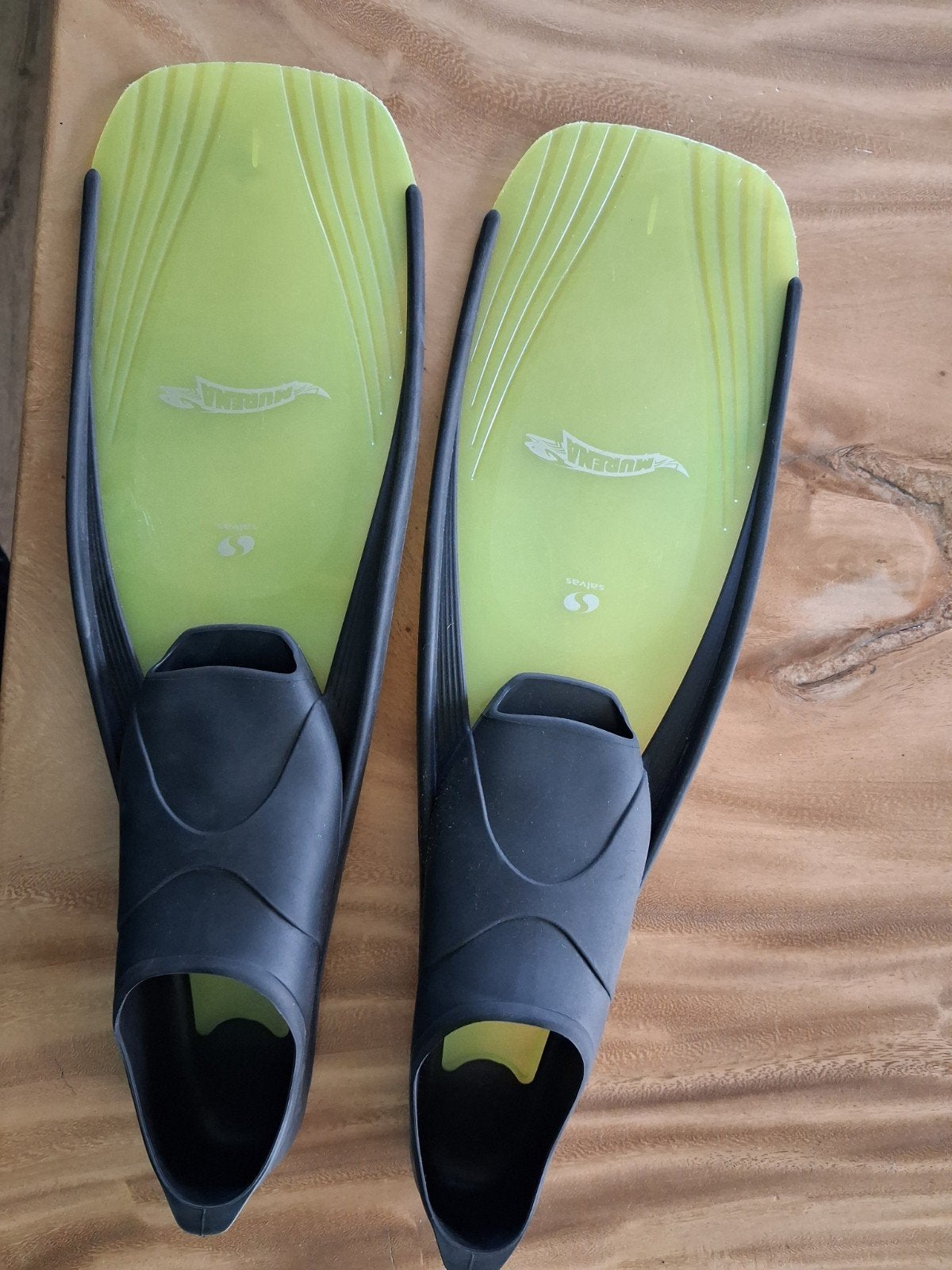 Flippers Salvas Murena geel zwart, Ophalen, Snorkelvinnen