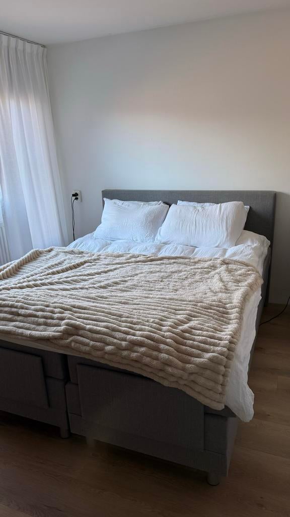 160 Boxspring bed 2 persoons met nieuwe Emma topper, Huis en Inrichting, Slaapkamer | Boxsprings, Ophalen, Gebruikt, Tweepersoons