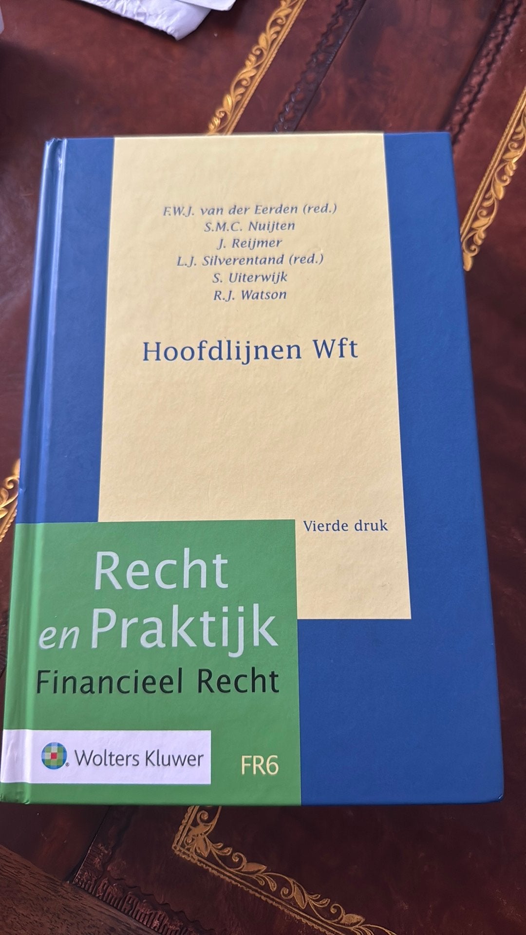 Hoofdlijnen Wft, Ophalen of Verzenden, Zo goed als nieuw, Overige wetenschappen