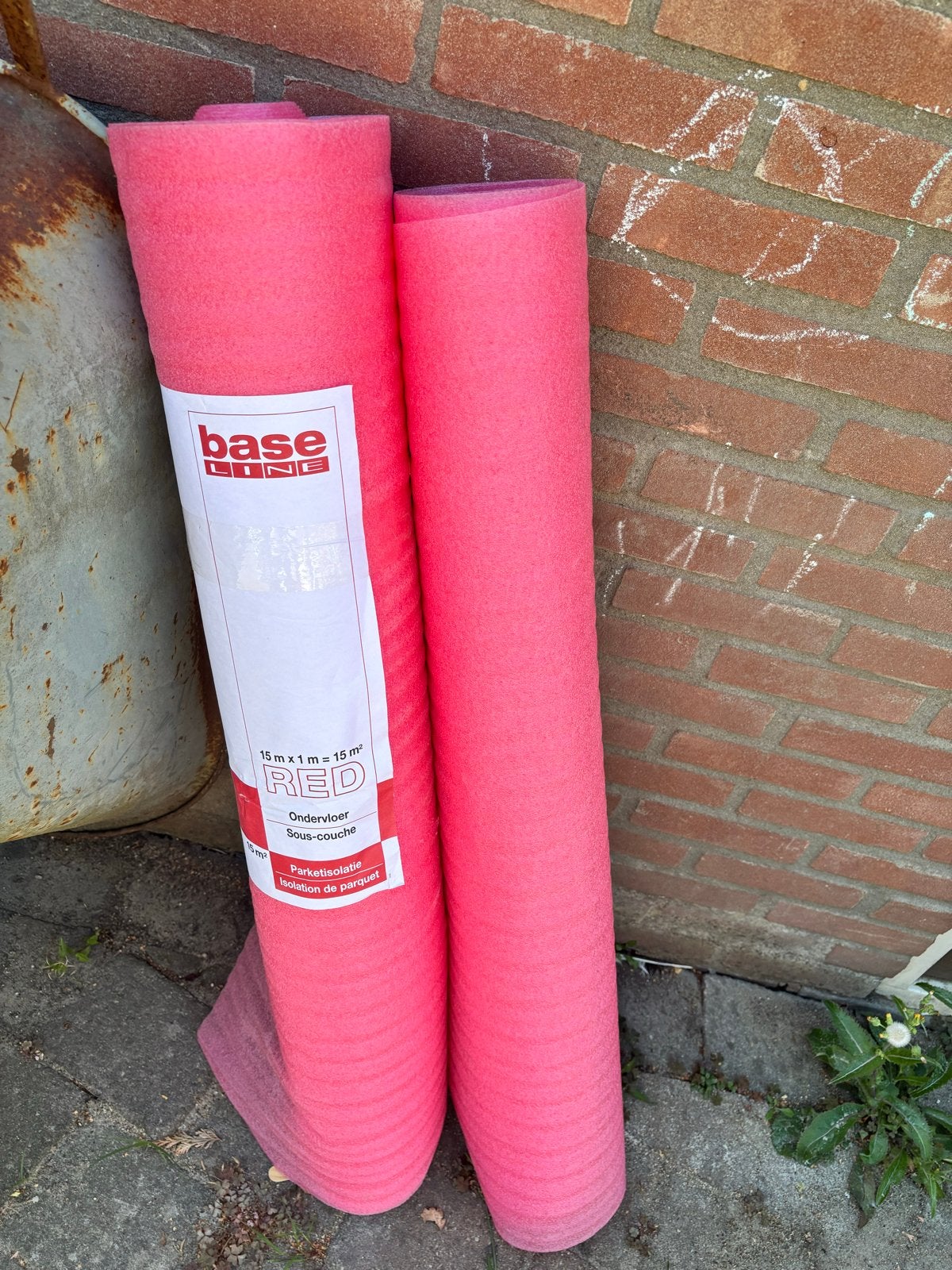 Ondervloer isolatie rood 15m² - Base Line, Doe-het-zelf en Verbouw, Ophalen, Overige materialen, 30 cm of meer, Nieuw