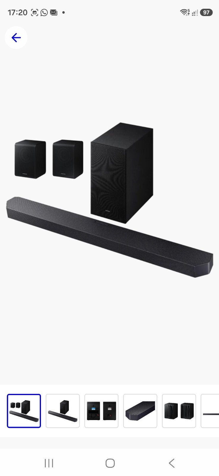 Samsung HW-Q600A Soundbar met Subwoofer en Afstandsbediening, Ophalen