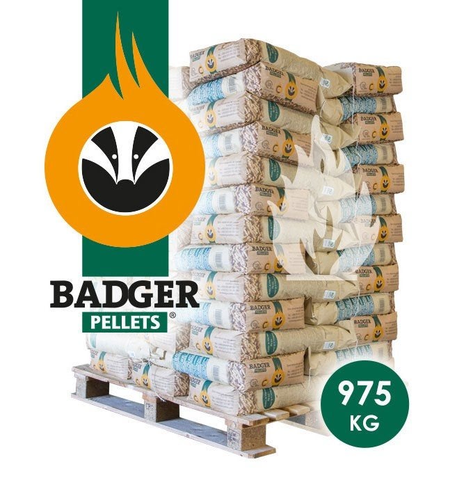 Badger Pellets - Houtpellets - gecertificeerd, 6 m³ of meer, Ophalen of Verzenden, Overige houtsoorten, Blokken