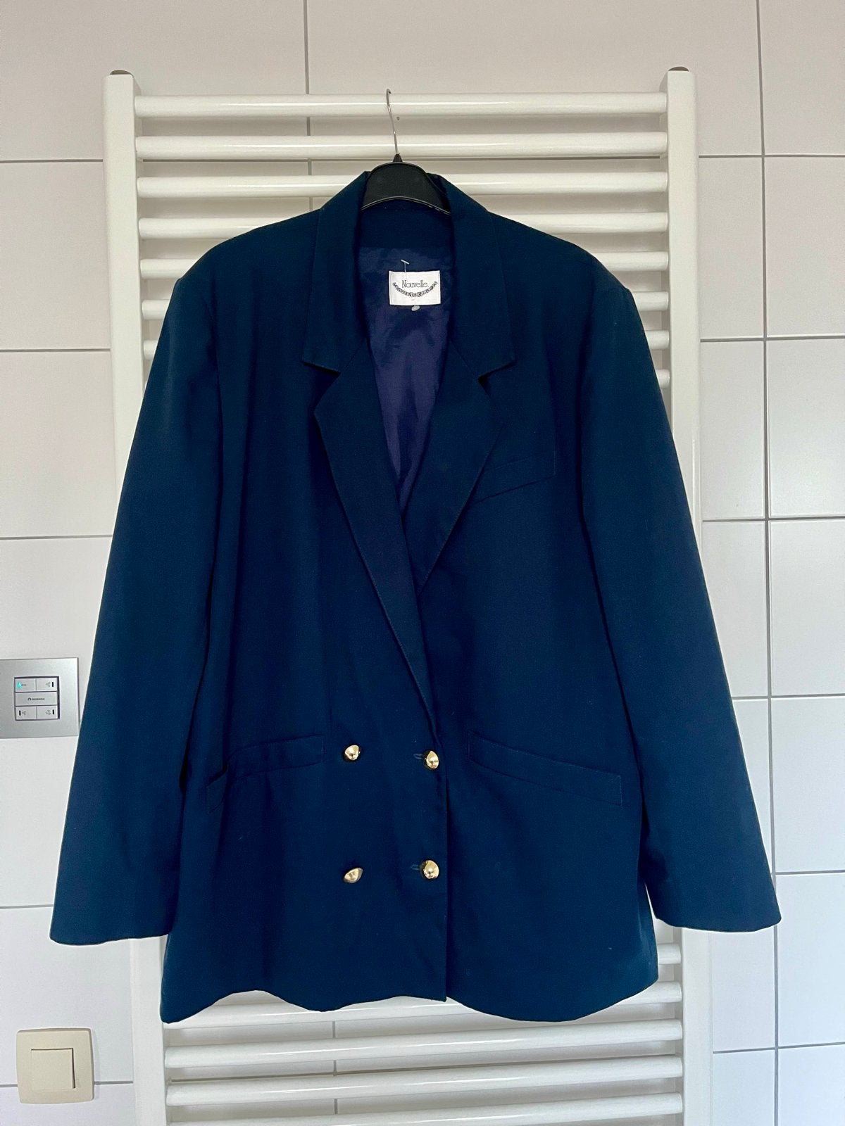 Vintage Deens Navy Colbert - Sailor Stijl, Maat 42, Blauw, Maat 42/44 (L), Ophalen of Verzenden, Jasje