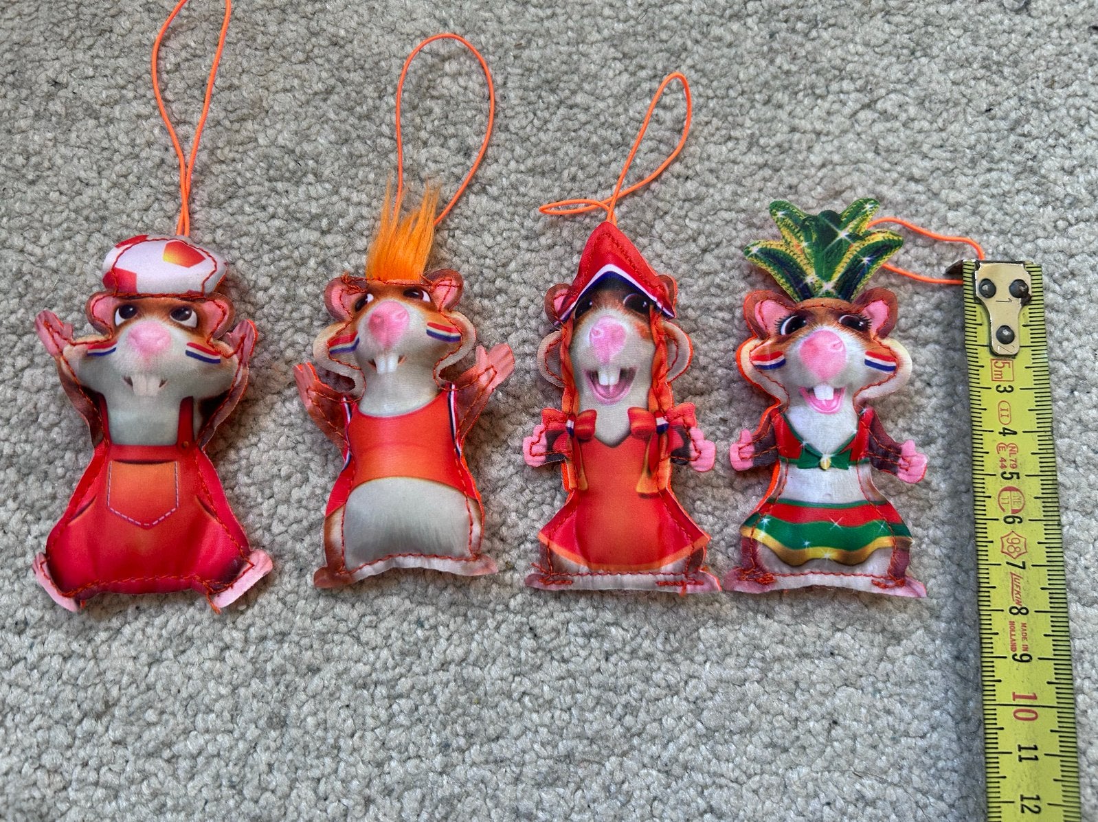 4 Oranje Hamsters mini WK/EK Voetbal Mascottes, Verzamelen, Ophalen of Verzenden, Nieuw