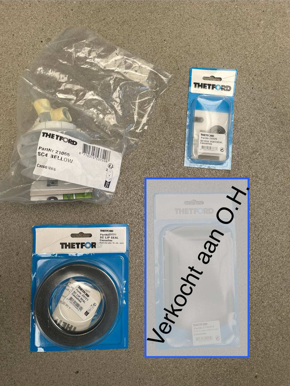 Thetford cassettetoilet onderdelen - rubbers, balg, Ophalen of Verzenden, Nieuw