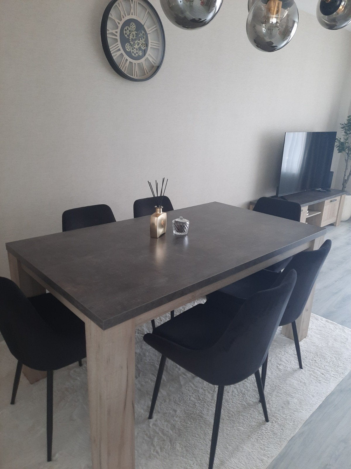 Super mooie eettafel met stoelen, Ophalen, 200 cm of meer, 50 tot 100 cm, Zo goed als nieuw