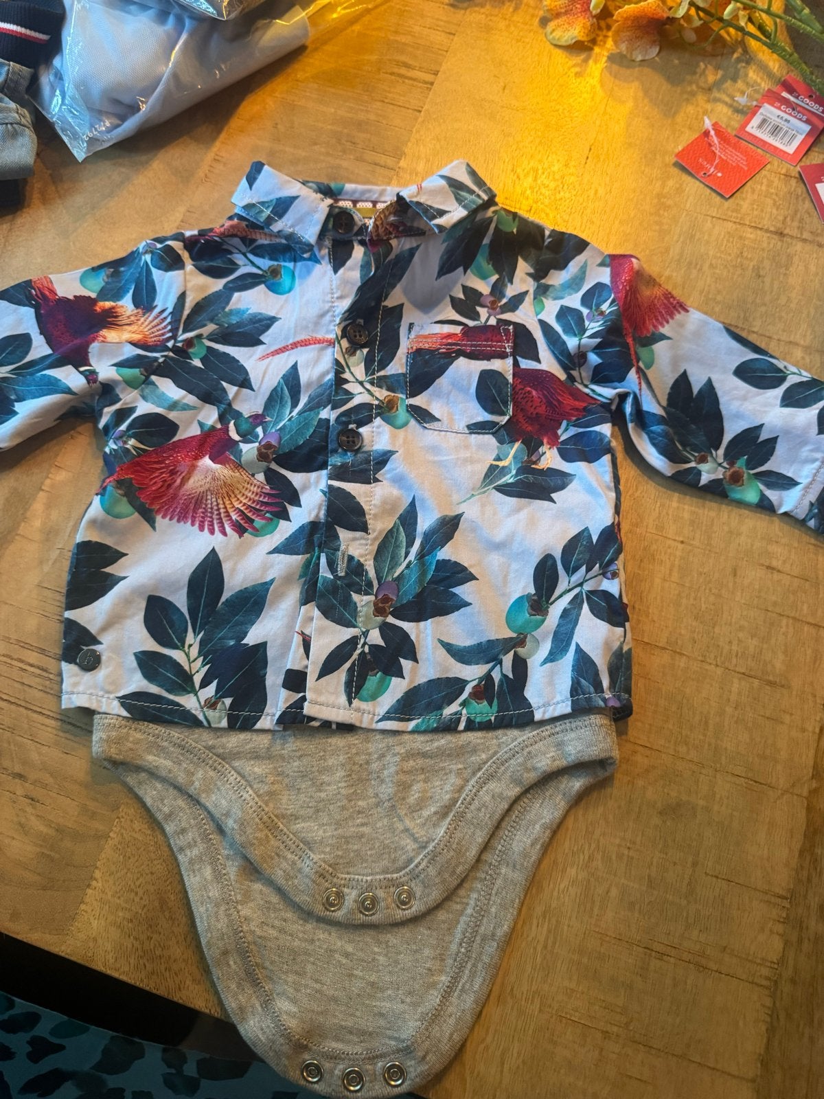 Ted Baker Rompertje-overhemd met tropische print, Ophalen of Verzenden, Zo goed als nieuw, Jongetje