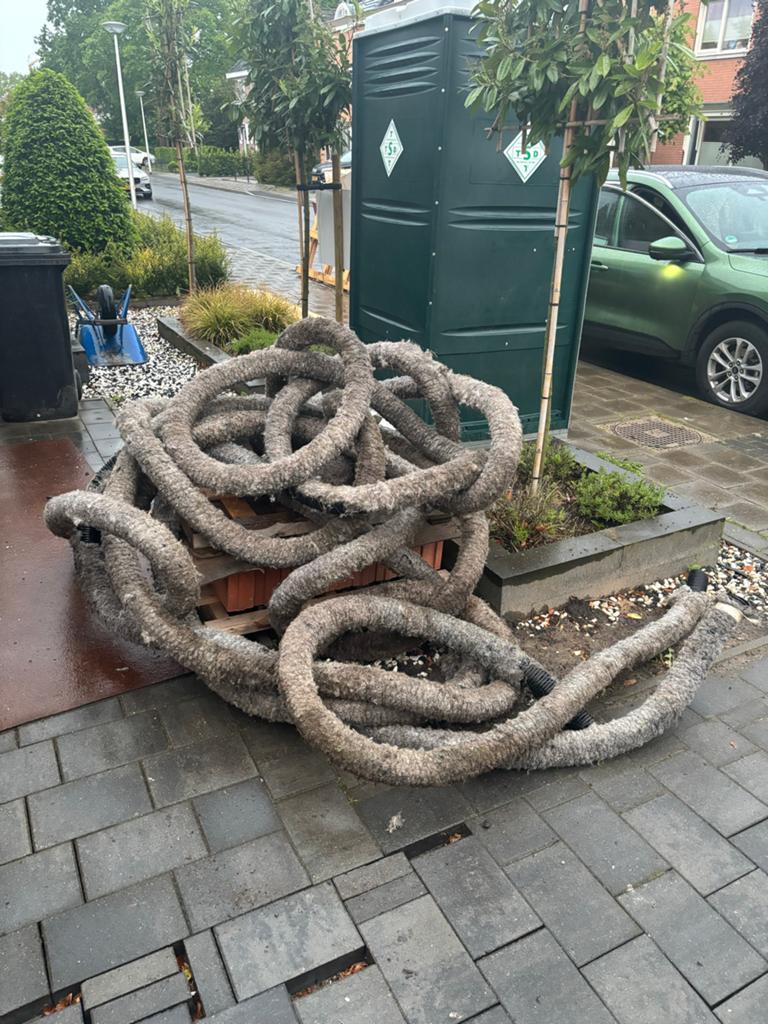 GRATIS - Drainagebuis 80mm (ca. 15-25m), Tuin en Terras, Tuinslangen, Ophalen, Gebruikt, Tuinslang
