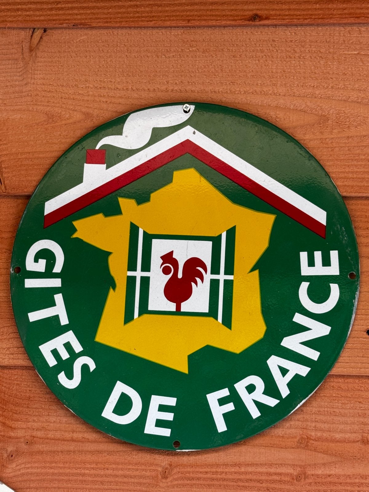 Mooi oud Frans bord Gites de France, Ophalen of Verzenden