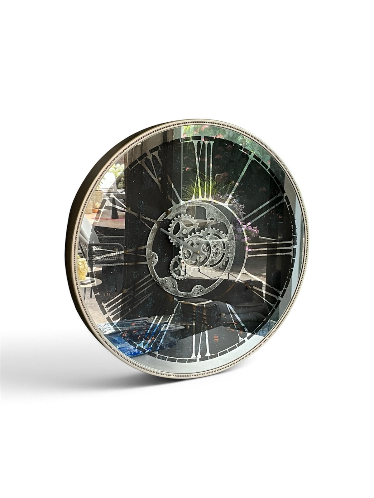 J-Line Wandklok met Zichtbaar Uurwerk en Verlichting 80cm, Huis en Inrichting, Woonaccessoires | Klokken, Ophalen, Nieuw, Industrieel
