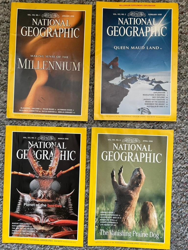 National Geographic Magazine jaargang 1998, Ophalen of Verzenden, Zo goed als nieuw, Wetenschap en Natuur