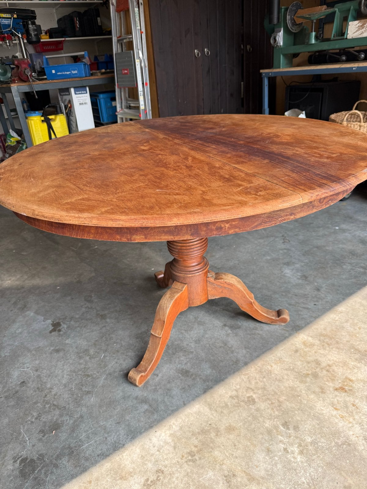 Houten ronde tafel - opknapper, Ophalen of Verzenden