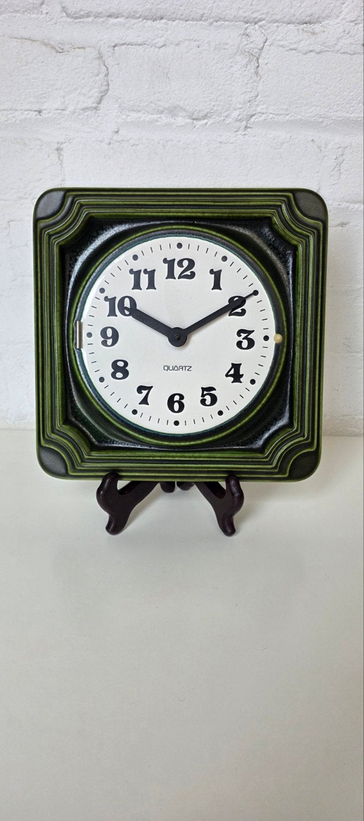 Vintage, keramische, wandklok / seventies, Antiek en Kunst, Ophalen of Verzenden