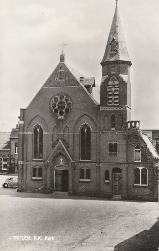 THOLEN R.K. Kerk met VW Kever, Verzenden, 1960 tot 1980, Ongelopen, Zeeland