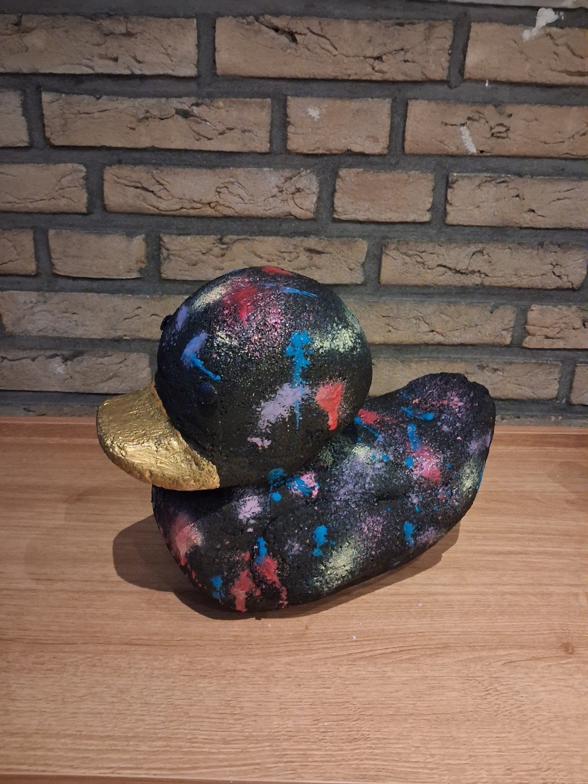 BLACK SPLASH DUCK - Unieke handgemaakte eend sculptuur, Ophalen
