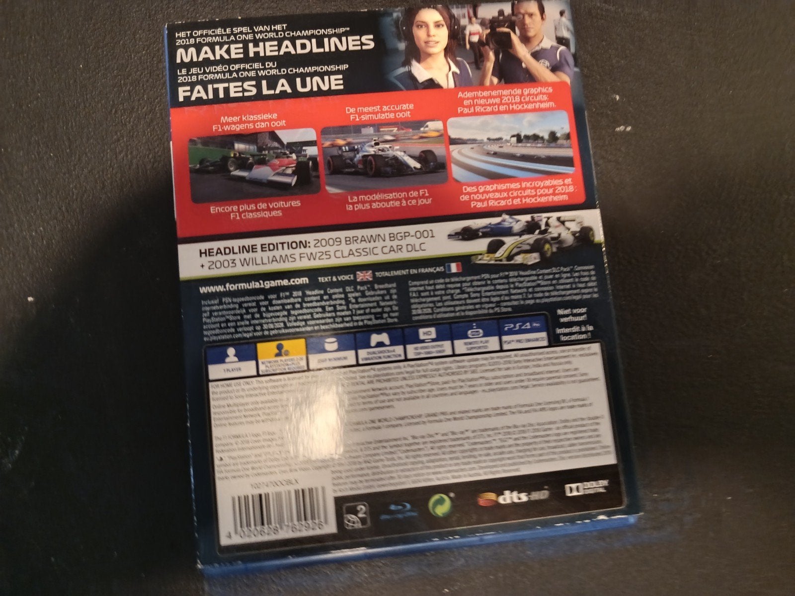 F1 2018 Headline Edition PS4 - Het officiële F1-spel, Online, 1 speler, Racen en Vliegen, Ophalen of Verzenden