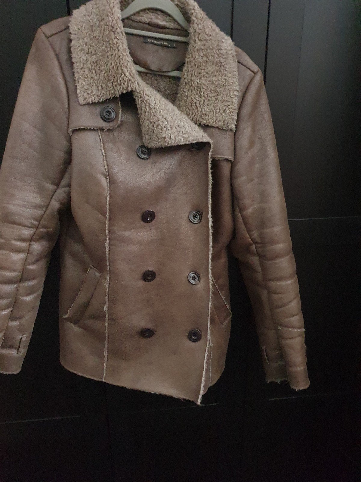 warme winter jas mt l, Kleding | Dames, Jassen | Winter, Ophalen, Zo goed als nieuw, Maat 38/40 (M), Bruin