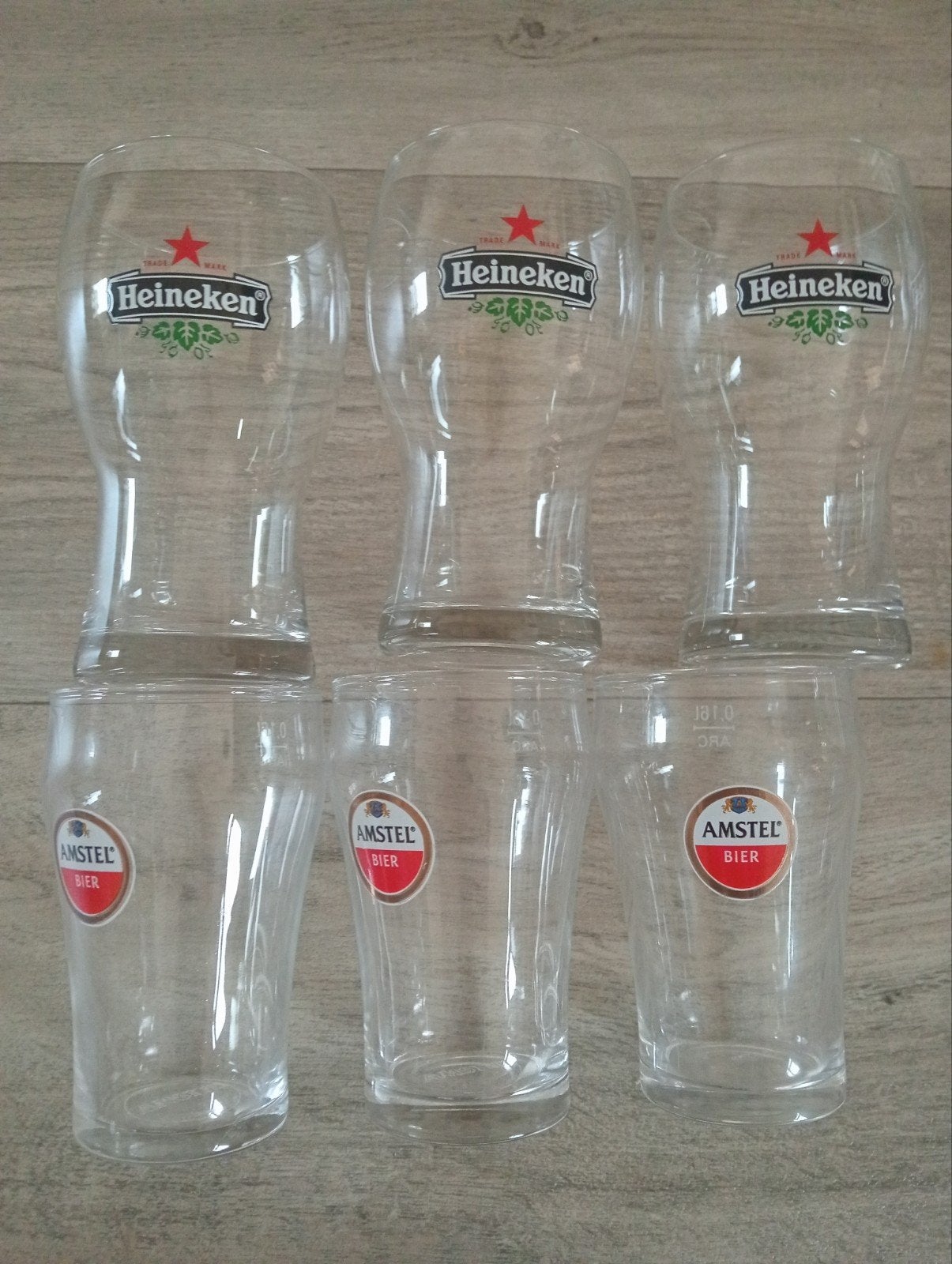 Bierglazen ,Heineken & Amstel ,nieuw, Verzamelen, Ophalen, Zo goed als nieuw, Glas of Glazen, Heineken