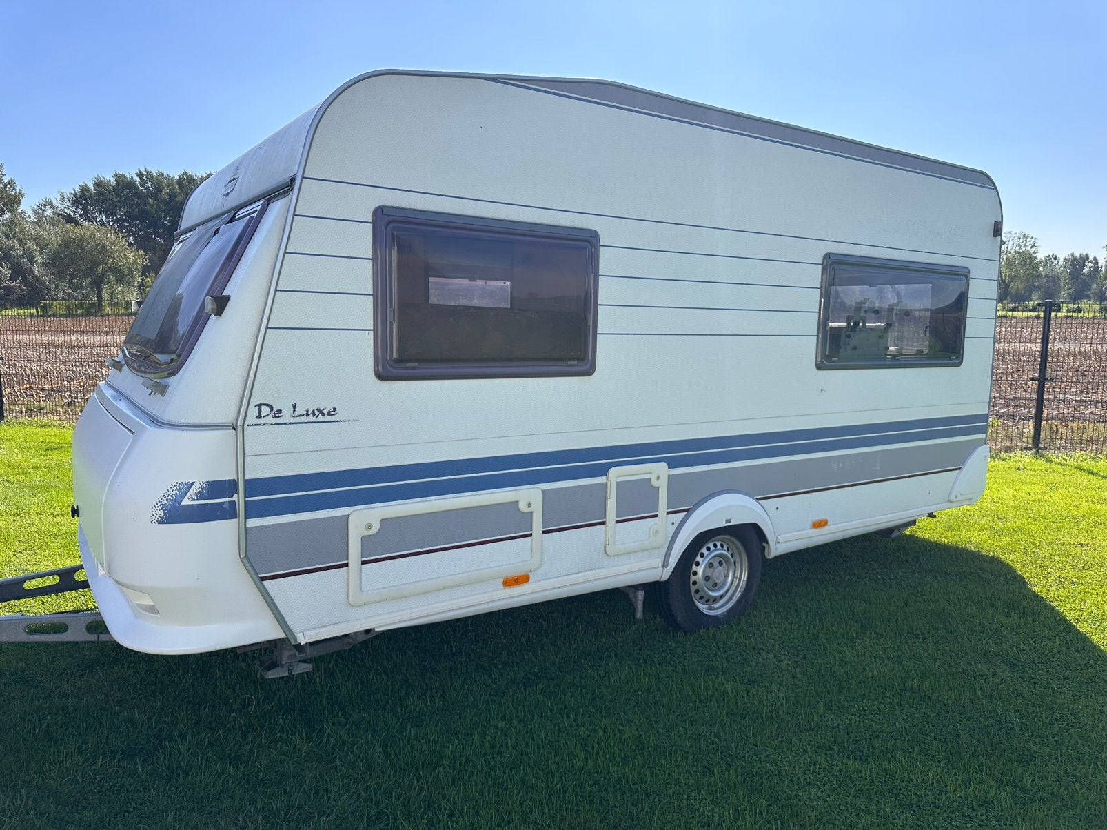 Caravan Hobby 440 met Airco, Rondzit, Bedrijf, 4 tot 5 meter, Tot en met 4