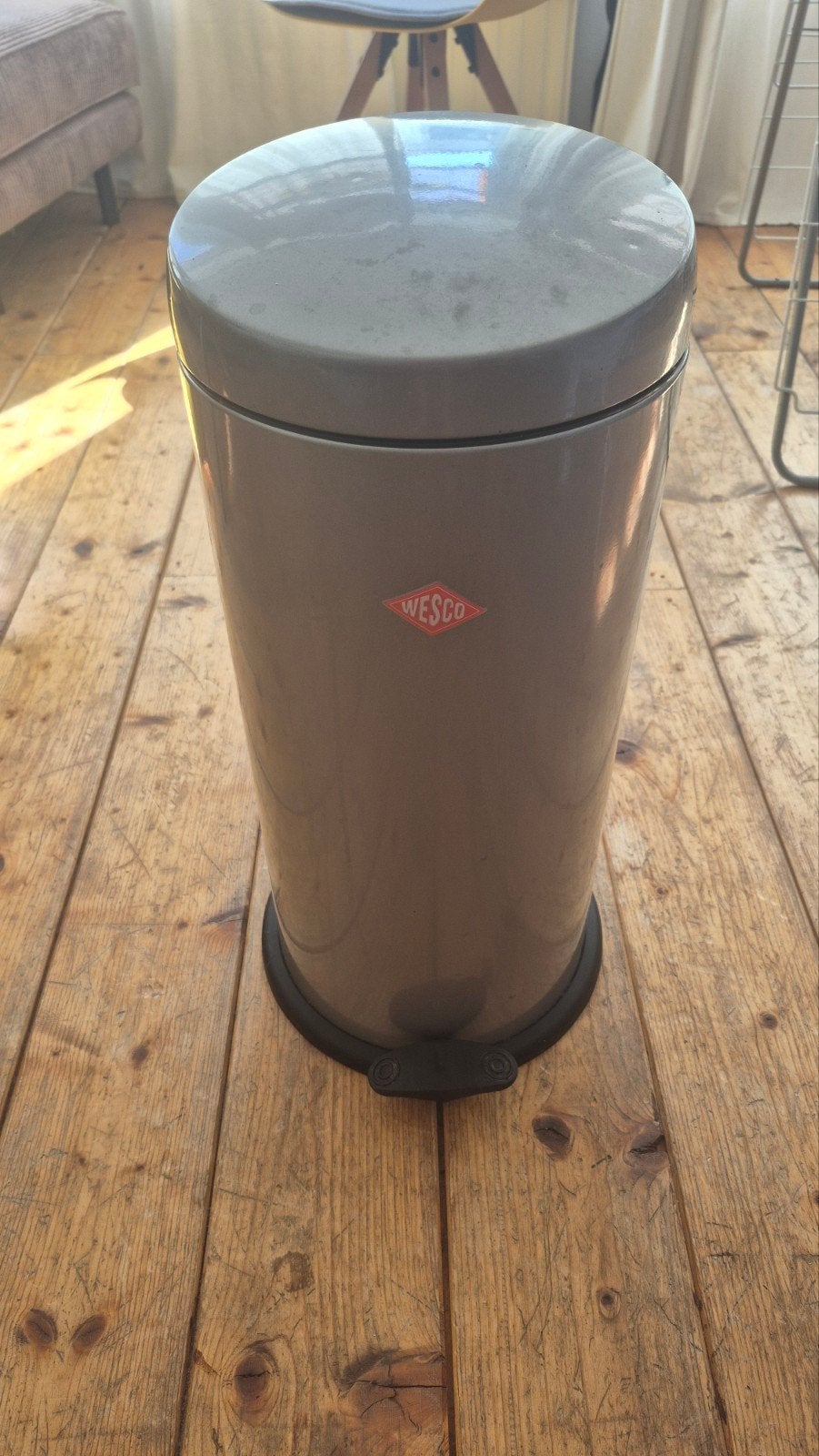 Wesco pedaalemmer - 22L - metallic grijs, Ophalen, 50 – 75, Gebruikt, Met pedaal