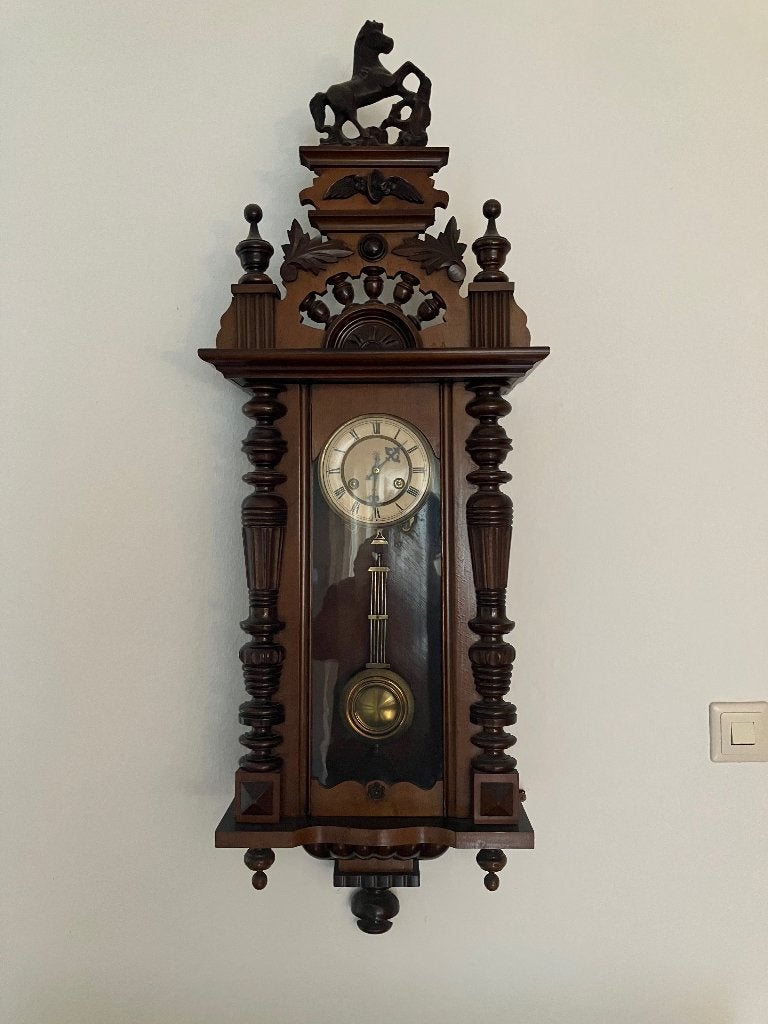AntiekeWandklok / Paardjesklok (ca. 1900), Ophalen