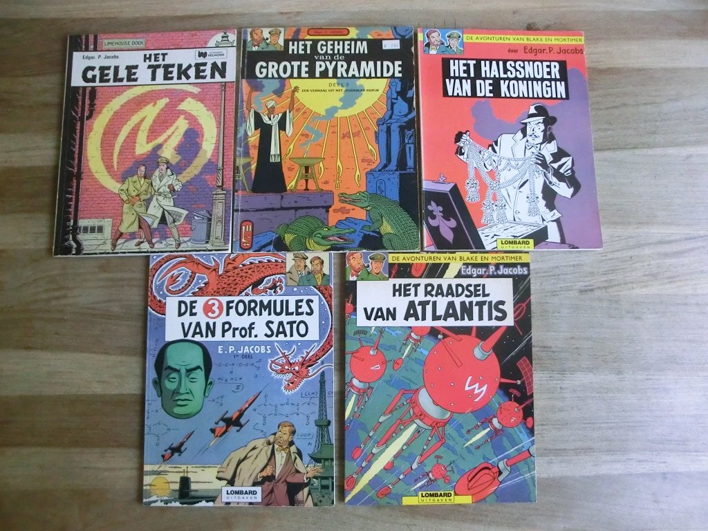 5 stripboeken uit de Blake en Mortimer reeks, Meerdere stripboeken, Ophalen of Verzenden, Gelezen