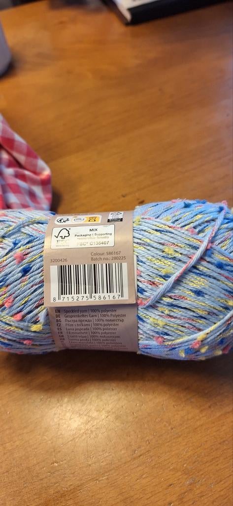 Gesprenkeld Garen 100% Polyester - Kleur 586167, Ophalen